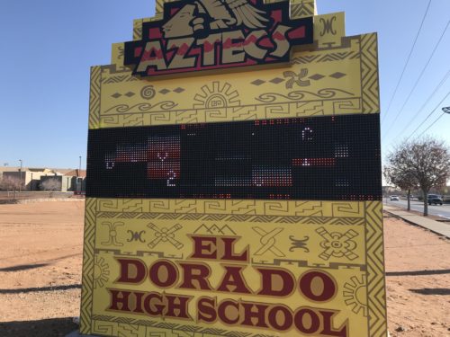 The New El Dorado High School Marquee